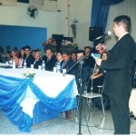 Mesa solene com o discurso do Professor Pedro Renato Lúcio Marcelino